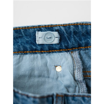 Брюки текстильные джинсовые для девочек