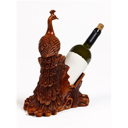 Подставка под бутылку TAKE IT EASY «Павлин», полистоун под дерево, 23×15×33 см