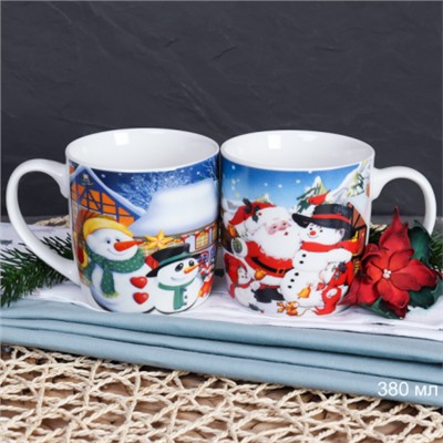 Кружка новогодняя 380 мл / FG605 /уп 12/72/ 2 СОРТ