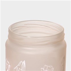 Банка для сыпучих продуктов «Рози», 660 мл, стекло, розовая