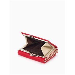 Кошелёк женский на кнопке, 10.5×3×8.5 см, однотонный, красный