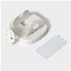 Держатель для электрических зубных щёток, регулируемый размер, 8.5×7×4 см, белый