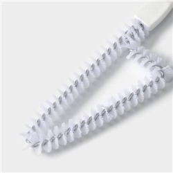 Щётка для чистки посуды и решёток-гриль Raccoon, треугольник, 24×6.5×1.5 см, белая