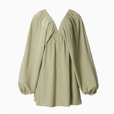 Платье мини женское MIST с глубоким вырезом, размер 48, оливковое