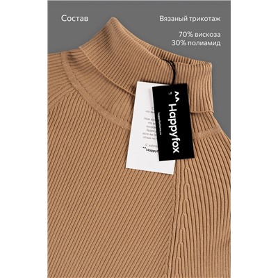 Женская водолазка в рубчик Happyfox