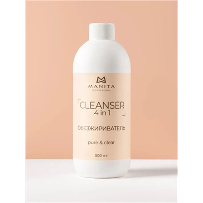 MANITA Обезжириватель для ногтей универсальный 4 в 1 / Pure Clear, 500 мл 28246
