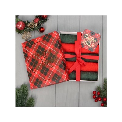 Набор махровых полотенец «Этель» Jolly, 30×30 см - 5 шт., хлопок 100%