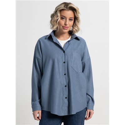 Рубашка Загадочная девушка (джинс) Б15168-4М