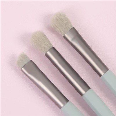 Набор кистей для макияжа «Парфе», 5 предметов, футляр на кнопке, цвет серый