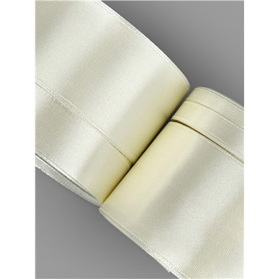 Атласная лента, набор 5 шт., 6/10/20/40/50 мм, 23±1 м, сливочная №02