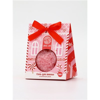 Соль для ванны, 200 г, аромат клубничный джем, URAL LAB