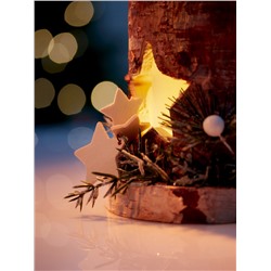 Светодиодная фигура деревянная «Декоративный пень», 1 LED, от батареек AAAx2, свечение тёплое белое