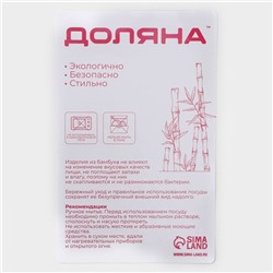 Поднос для завтрака с ножками Доляна, 46.5×25 см, бамбук