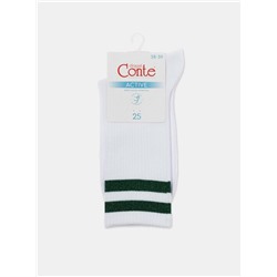 Удлиненные CONTE ACTIVE Хлопковые носки с яркими полосками из люрекса