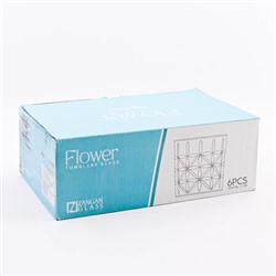 1150-1 Набор стаканов FLOWER 6 шт., емк. 265 мл стекло (х6)