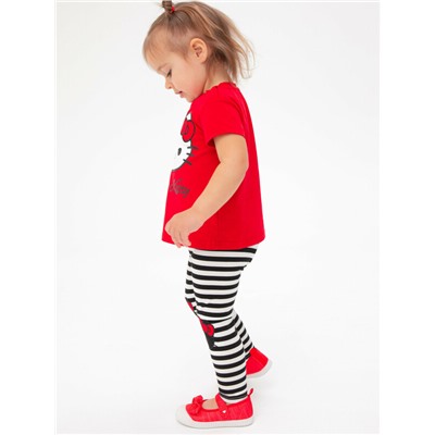 Комплект детский трикотажный для девочек: фуфайка (футболка), брюки (легинсы)