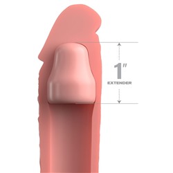 Телесная насадка-удлинитель 1 Inch Silicone X-tension - 17,8 см.