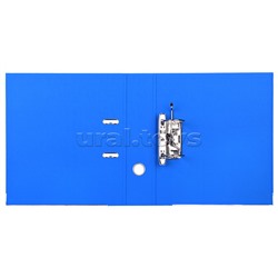 Папка с арочным механизмом A4 75 мм PP двусторонний разобранная, металлическая окантовка, запечатка форзаца, наварной карман с этикеткой, голубая