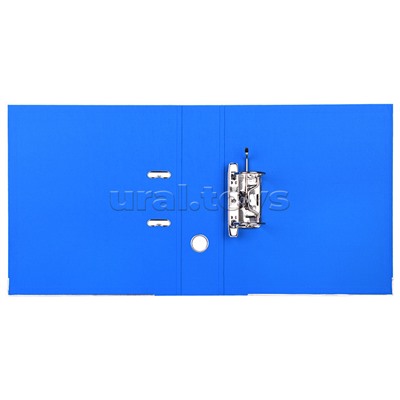 Папка с арочным механизмом A4 75 мм PP двусторонний разобранная, металлическая окантовка, запечатка форзаца, наварной карман с этикеткой, голубая