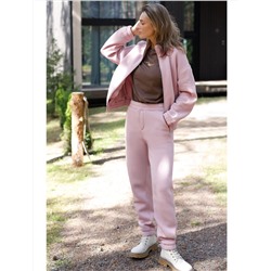 Брюки джоггеры теплые из футера трехнитики c начесом