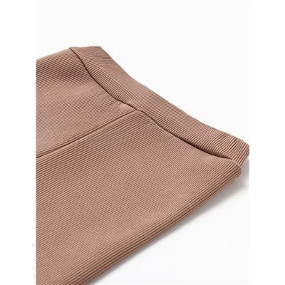 Легинсы для девочки на флисе Collorista, коричневые, рост 152 см