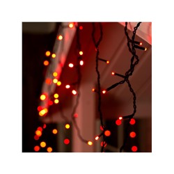Гирлянда «Бахрома» 4×0.6 м, IP44, тёмная нить, 180 LED, свечение красное, 8 режимов, 220 В