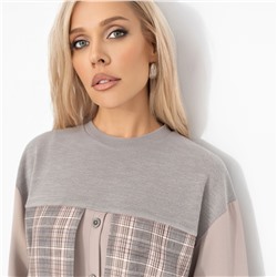 Свитшот комбинированный, Стиль по-взрослому (бежевый)