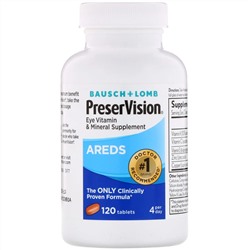 Bausch & Lomb, PreserVision, AREDS, 120 Tablets