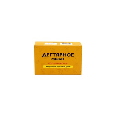 Дегтярное мыло кусковое в коробке натуральное косметическое 100 гр.