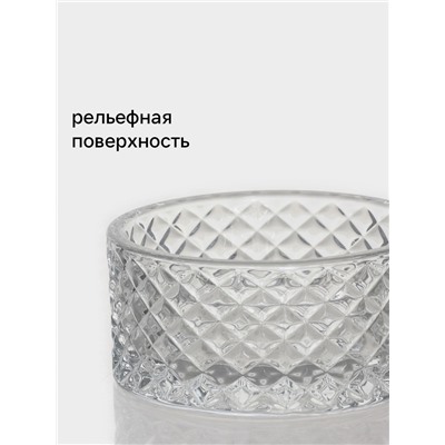 Икорница Доляна «Рапунцель», 130 мл, 8.5×10 см, стекло, прозрачная