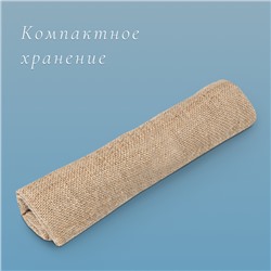 Мешок джутовый, 50×90 см, плотность 260 г/м², плетение 46×34 нити, с завязками