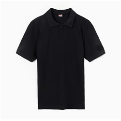 Футболка мужская поло, цвет чёрный, размер 52