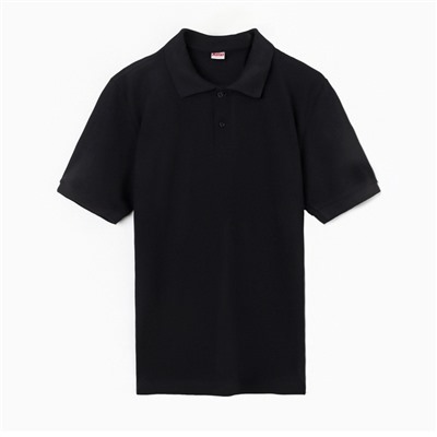 Футболка мужская поло, цвет чёрный, размер 52