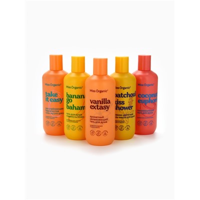 Гель для душа Bananas go bahamas, гладкость кожи, 290 мл, Miss Organic