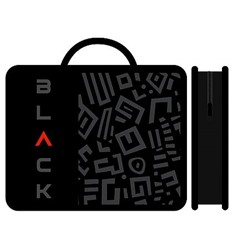 Папка пластиковая А4 на молнии с ручками 33х26х7,5 см ПМ-А4-26 "ЧЕРНЫЙ/BLACK 2026" Пчелка