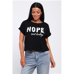 Футболка с надписью Nope, not today, Арт. 804 (Черный)