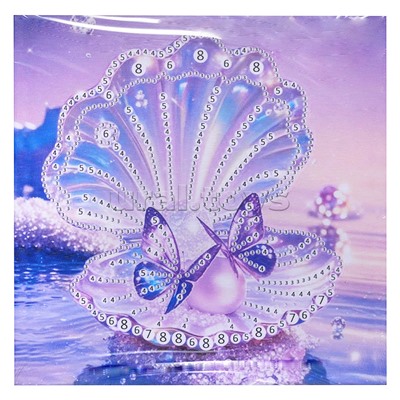 Мозаика алмазная "Волшебная жемчужинка" 20*20 см.