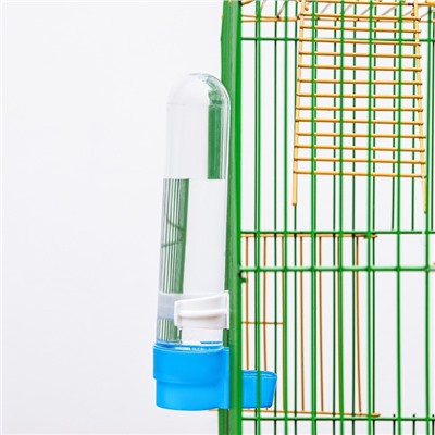 Поилка для птиц 3.3×17 см, 120 мл, синяя