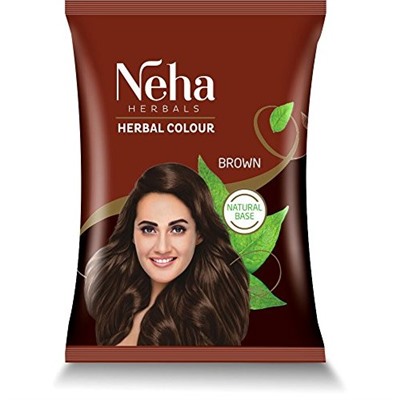 Neha Herbals Hair Colour Brown (20г*10 пакетик)/Краска для Волос Коричневый (20г*10 пакетик) 200г.