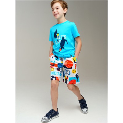 Комплект трикотажный для мальчиков: фуфайка (футболка), шорты