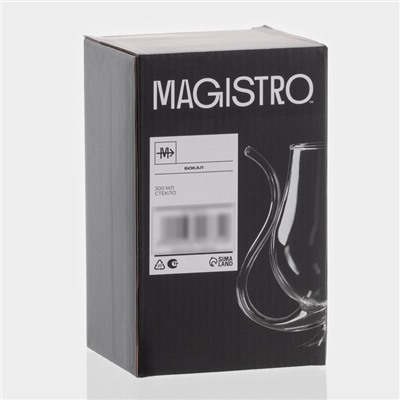 Бокал для вина Magistro «Forma. Пантера», 300 мл, с трубочкой, стекло, прозрачный
