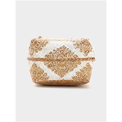 Корзинка плетёная «Манадо», 16×16×12 см, бамбук, светлая