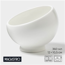 Сахарница Magistro Olive Queen, 360 мл, 12×10.5 см, фарфор, белая