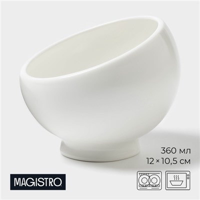Сахарница Magistro Olive Queen, 360 мл, 12×10.5 см, фарфор, белая