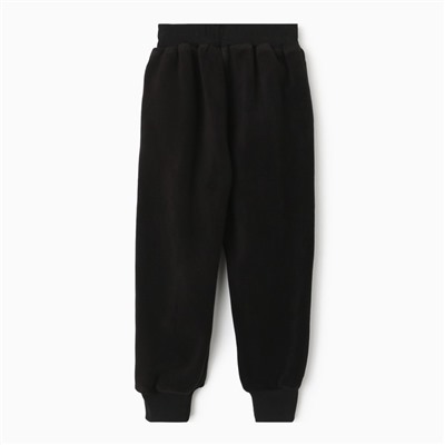 Брюки с начёсом для мальчика, рост 80-86 см, чёрные