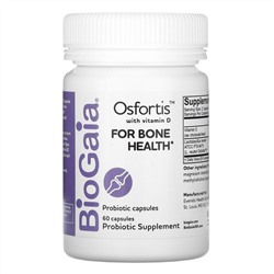 BioGaia, Osfortis With Vitamin D, 60 Capsules