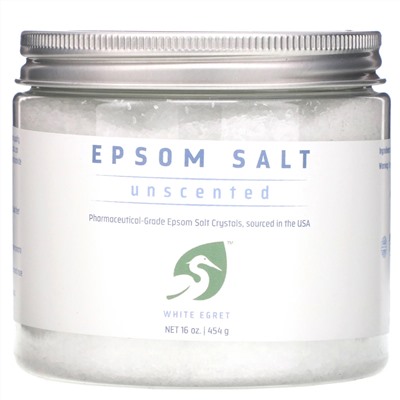 White Egret Personal Care, Английская соль, без запаха, 454 г