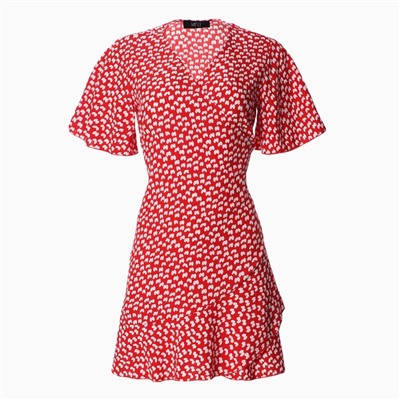 Платье мини женское MIST Flower, красное, размер 50