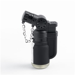 Газовая горелка туристическая с пьезоподжигом, 2.4×4.6×7.8 см, чёрная