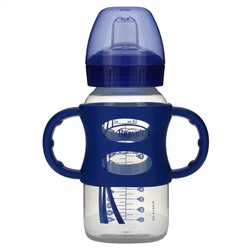 Dr. Brown's, Wide-Neck Sippy Bottle, 6M+, Blue, 9 oz (270 ml)